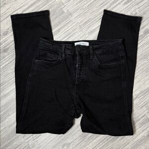 Flying Monkey Black Denim Cropped Pants Size 29